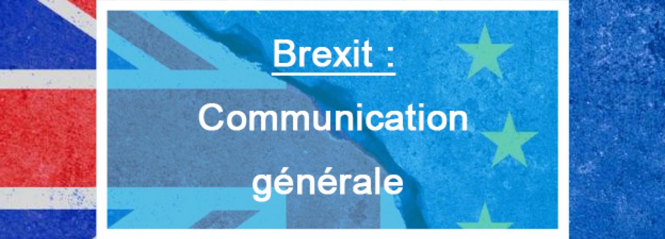 Corporate - Actualité - 2020 Brexit: Communication générale