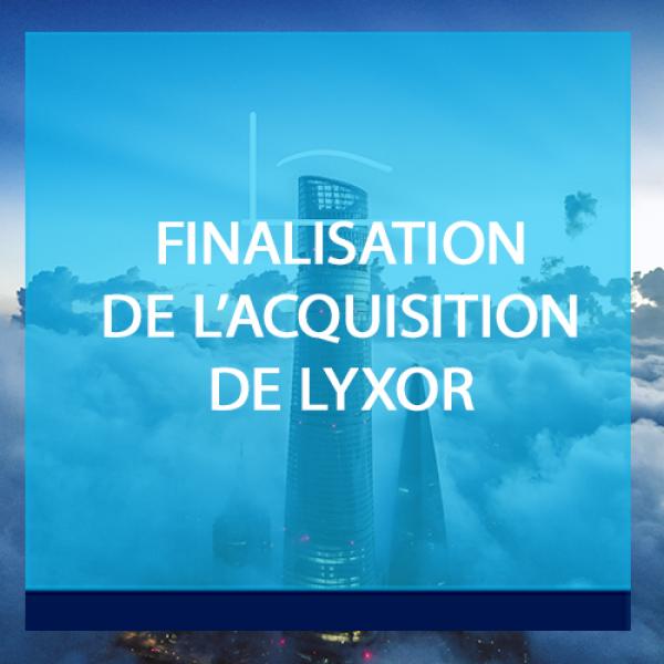 Corporate - Actualité - Finalisation de l'Acquisition Lyxor - Carré